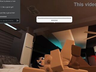 Slut with glasses getting railed on a Roblox Condo