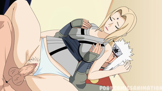 Naruto Anime Hentai - (Tsunade & Jiraiya) Mature Woman with Big Tits and Big Ass Fucks Hard with Big Dick Man