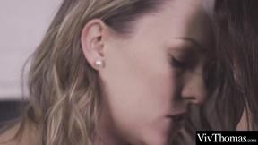 ”Beautiful blonde & beautiful brunette have sexy make-up sex”