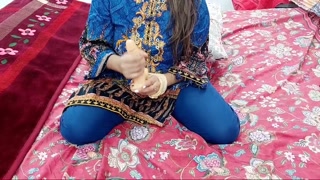 Pakistani Girl Doing Roleplay Giving Jerk Of Instruction