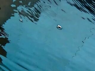 Flashing My Schlong in Front of a Angel in Swimming Pool and Screws Me - It's Very Risky with People Near - Misscreamy