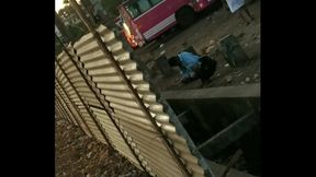 Desi Uncle in Lungi Caught Urinating Outdoors in Public Cruising Spot