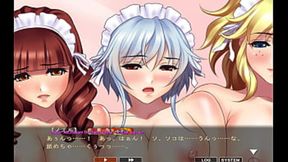 Final scene of maid and butler game English orgy