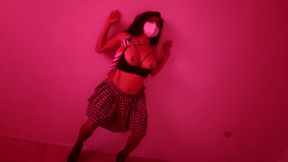 Bad Student!! Seducing My Teacher in Uniform on a Live Video Call