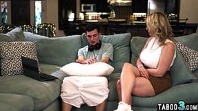 Stepmom Rachael Cavalli opens legs for eager stepson's tongue &mdash;  inviting him to lick her juicy cunt&#x1F32E;&#xFE0F;