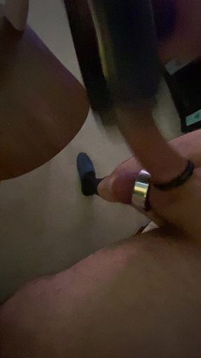 Fucking a toy and riding dildo