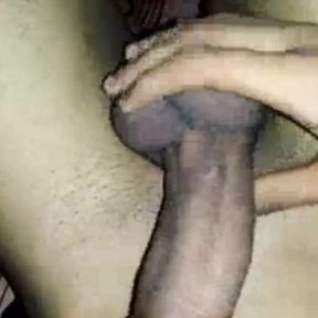 Masturbating, jerking handjob big dick chocolate dick cum shot