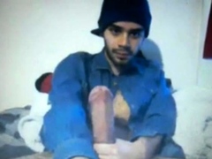young huge dick latin shoots a hot cum load