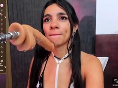 Stacked brunette goes solo toys and masturbation