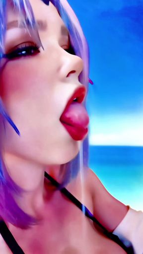 Shion from that time i got reincarnated as a slime, does a perfect deepthroat with your long penis and will swallow&hellip;   Clip 2