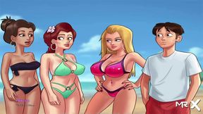 Hentai Cartoon Girl Shows Off Big Ass And Boobs In Summertime Saga Public Scene