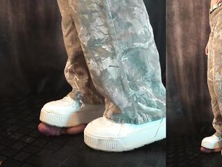 Stomped Underneath Her Ribald Sneakers - Ramrod Balls Crush Trample, Shoejob, Bootjob, CBT, Ballbusting, Trampling, Stomping