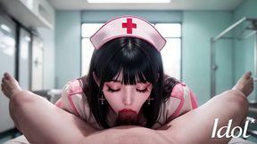 my friend is be a sick patient, and the asian whore is playing the doctor. [ai]