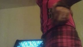Crossdressing in skirt