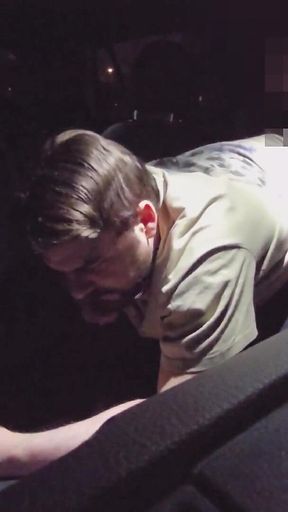 My Straight Friend Chris Fucks Me in the Car After I Suck Him and I Swallow His Load