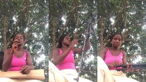 crazybitch loves to unbox packaged infront of strangers