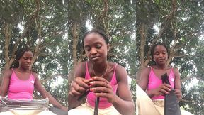 crazybitch loves to unbox packaged infront of strangers