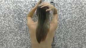 You wash your hair in the bathroom under the shower WMV FULL HD 1080p