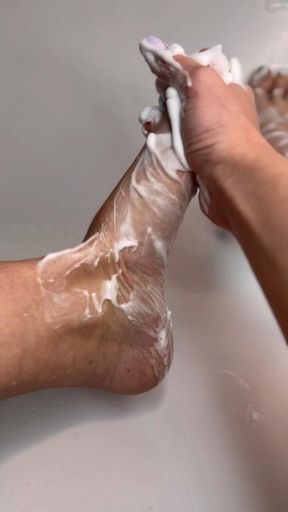 Watch as I clean my feet... but don’t mistake this for a simple task. Every drop of water, every stroke, is a reminder of your purpose.