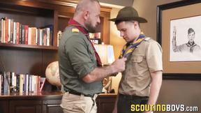 ”Sexy scout Maxx gets passionate fingering in the office”