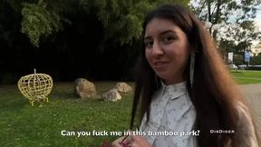 Amateur MILF Anal Fuck in Bamboo Forest