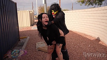 Goth PAWG Fucks A Clown For HotCash