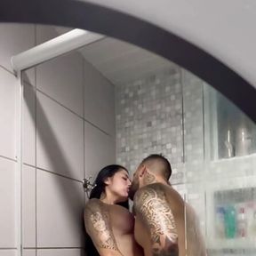 Having Sex in the Shower with Her Boyfriend