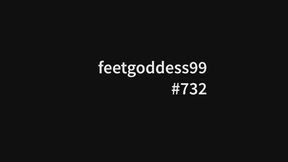 732 Modeling my toes painted golden and silver in high heel sandals