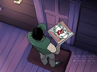 Homosexual sex over pizza