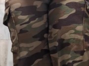Desperately peeing in my camo pants