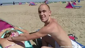 Obese Dutch Banged On The Beach