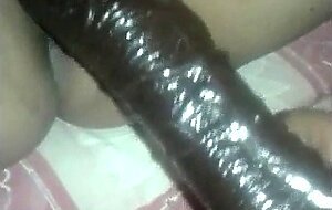 Mami indonesia big black dildo plunged hard in wet pussy tyas putri