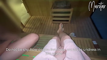 Risky blowjob in hotel sauna.. I suck STRANGER