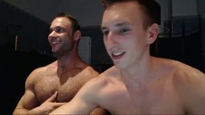 Two Fit Guys Show Off Their Bodies and Cocks