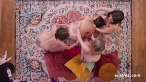 Ersties - First Time - Cute Amateur Lesbian Foursome Take Turns Pleasuring Each Other (Part 2 of 3)
