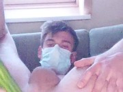 Boy fucks his ass with cucumber