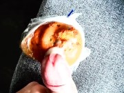 Ruining a huge load (after edging) on a "green" muffin. Then ate it (of course), and repeat...