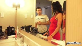 Heidi Van Horny swallows cum from James Deen