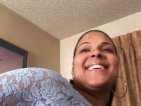 Horny stud lets fat slut suck his dick then bangs her and lets her taste cum