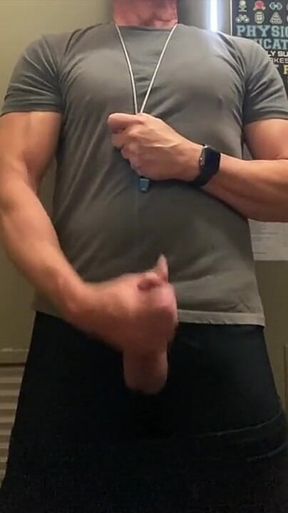 Jockdad87 Unloads His Cum in the Equipment Closet Agaion