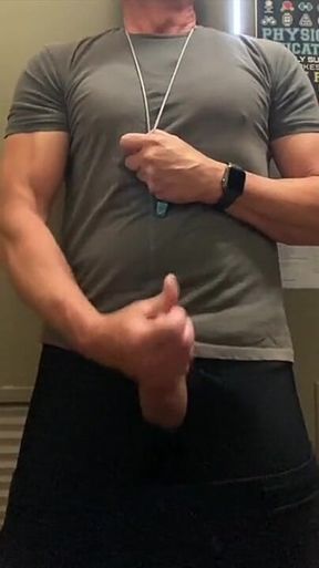 Jockdad87 Unloads His Cum in the Equipment Closet Agaion