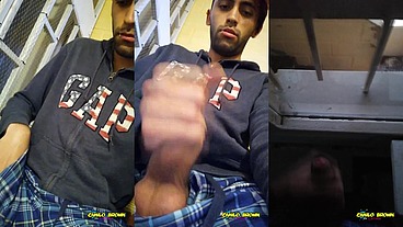 Jerking Off My Big Uncut Cock Public On My Window Till I Cum - Camilo Brown