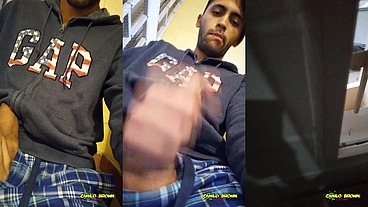 Jerking Off My Big Uncut Cock Public On My Window Till I Cum - Camilo Brown