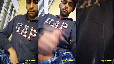 Jerking Off My Big Uncut Cock Public On My Window Till I Cum - Camilo Brown