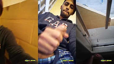 Jerking Off My Big Uncut Cock Public On My Window Till I Cum - Camilo Brown