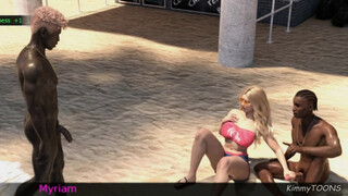 AWAM Hookup episode - XXL Black Pricks on the beach - Multiracial - kimmytoons