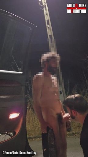 Random Straight Hairy Portuguese Guy with Big Dick Conviced to Get His First Gay Blowjob