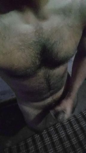 Delhi Hunk Boy Oiling Big Dick and Masturbating While No One in the Home
