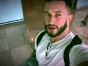 Lawrence London airport wank