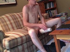 Wanking on Couch with Fleshlight